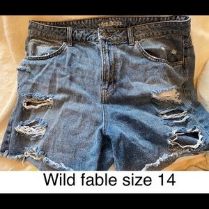 Wild fable high rise denim shorts